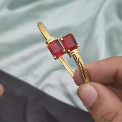 AD Ruby Single Stone Micro Bracelet
